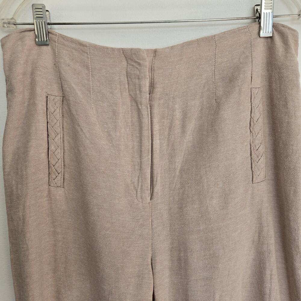 Jason Wu Quiet Luxury Linen Minimalist Pants Coastal Natural Braided Women 6 - Picture 3 of 13